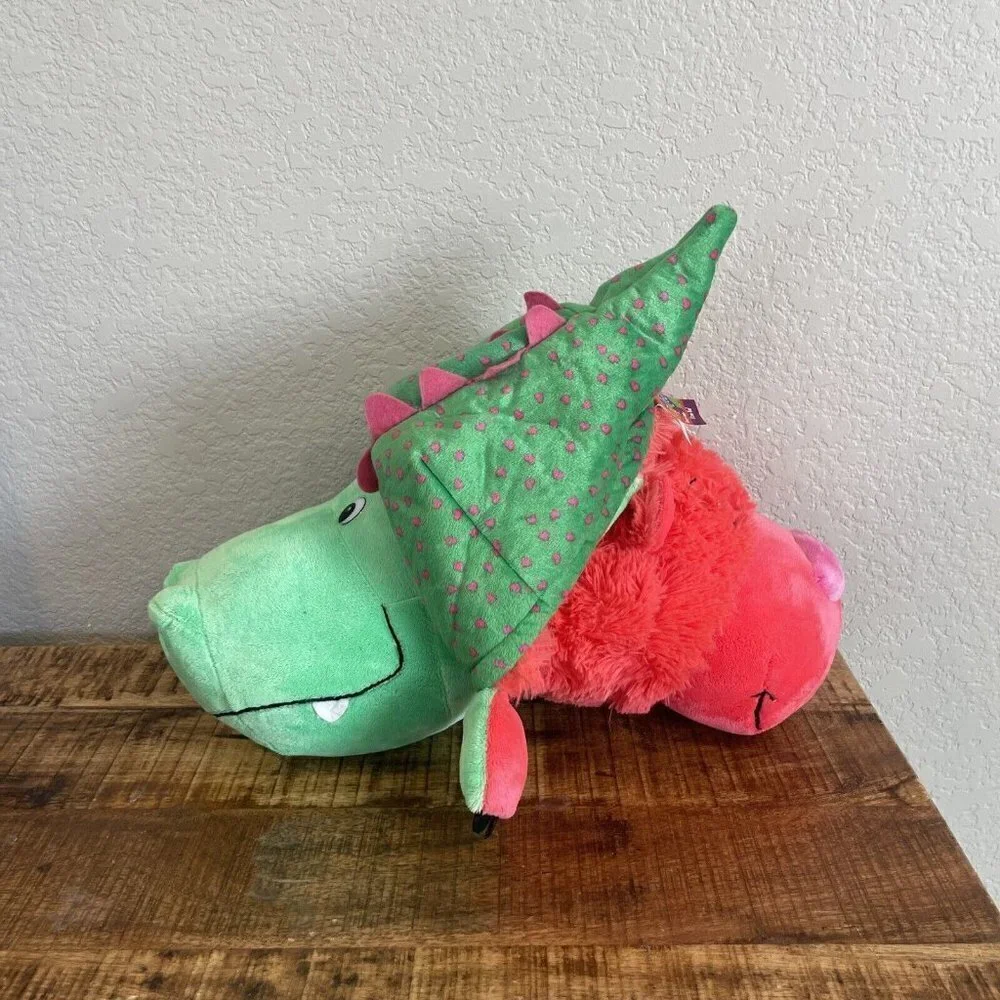 Toy Fiipazoo Pink Boo Boo Bear and Green Rosey Gator Plush Alligator 2 in 1